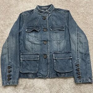 Liz Claiborne Women's Denim Jacket Size 12 Classic Jean Outerwear